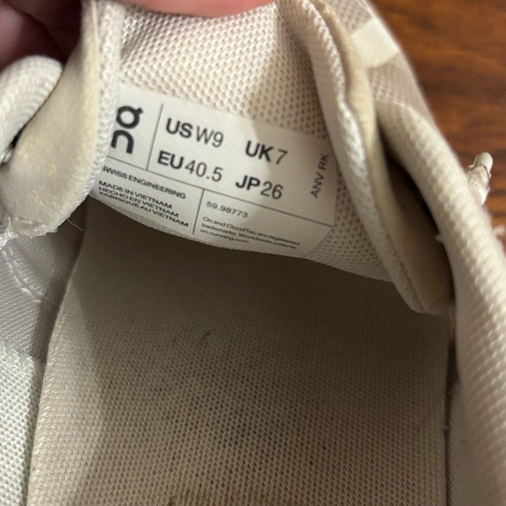 ON Running On Cloud 5 Pearl White Women’s Athletic Tennis Shoes - Picture 8 of 8